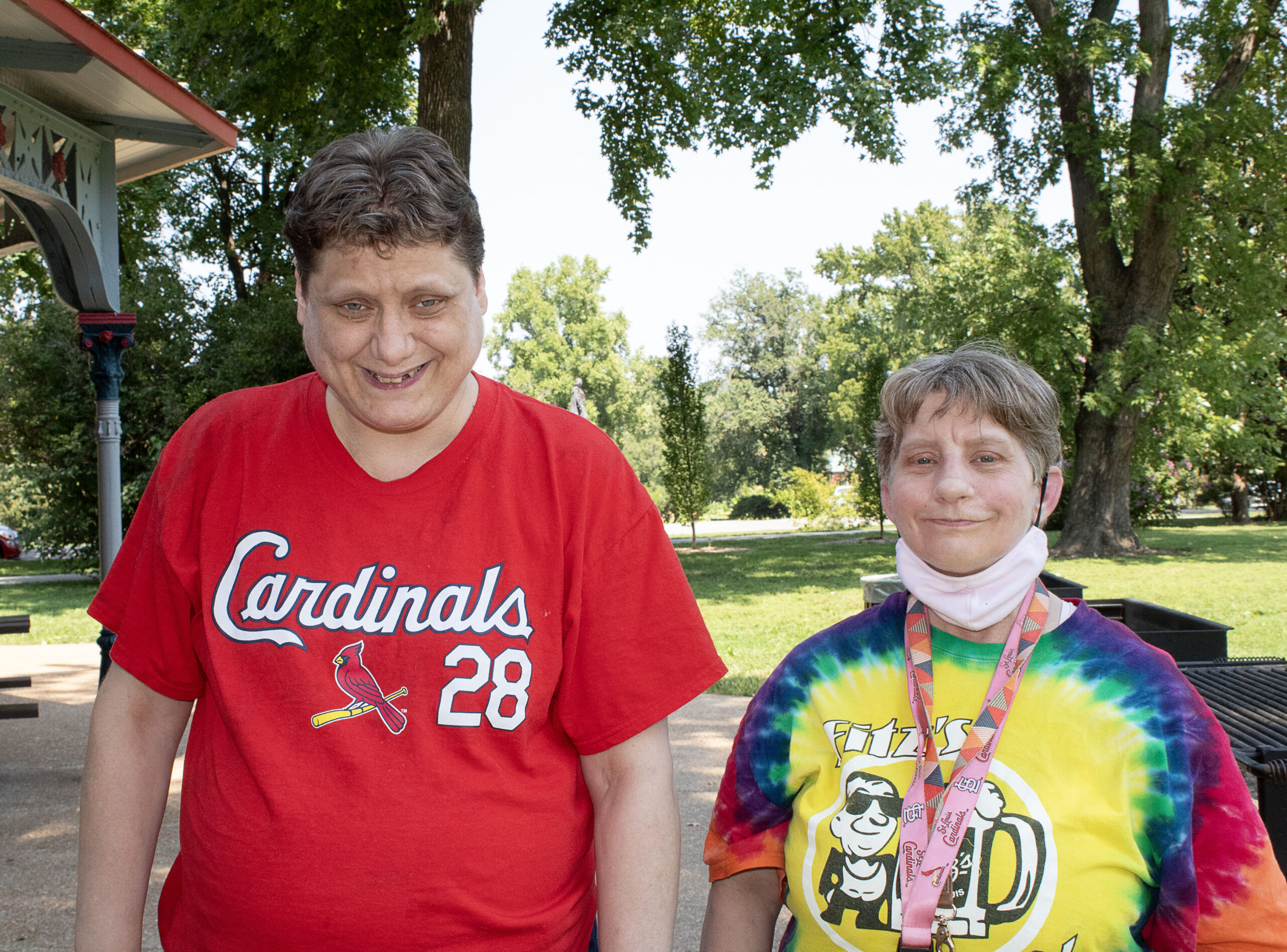 Adult Day Program clients enjoying an activity day at Tower Grove Park.